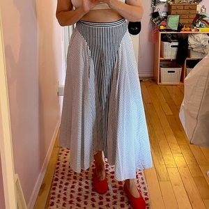 Adam lippes striped a-line skirt